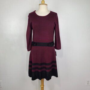 by & by Drop Waist Preppy Dark Academia Sweater Dress NEW NWT Size XXL (Juniors)
